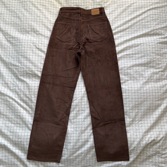 Motel Rocks Denim - Motel Rocks dark brown parallel corduroy jeans/pants
